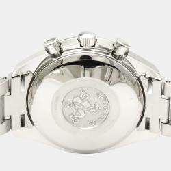 Pre Owned Omega Black Stainless Steel Speedmaster Date 3513.50 Automatic Men's Wristwatch 39 MM