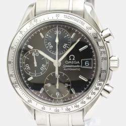 Pre Owned Omega Black Stainless Steel Speedmaster Date 3513.50 Automatic Men's Wristwatch 39 MM