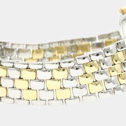 Omega Champagne 18k Yellow Gold And Stainless Steel De Ville Prestige Automatic 7304.11 Men's Wristwatch 35 MM