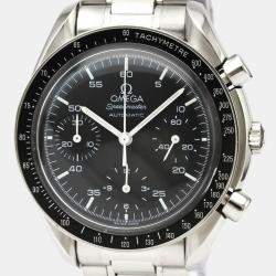 Omega Black Stainless Steel Speedmaster Automatic 3510.50.00 Men's Wristwatch 39 MM