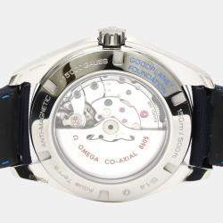 Pre Owned Omega White Titanium Seamaster Aqua Terra 150M GMT Good Planet 231.92.43.22.04.001 Men's Wristwatch 43 MM