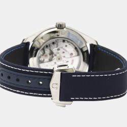 Pre Owned Omega White Titanium Seamaster Aqua Terra 150M GMT Good Planet 231.92.43.22.04.001 Men's Wristwatch 43 MM