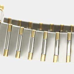 Omega Champagne 18K Yellow Gold And Stainless Steel Constellation 1312.10 Quartz Men's Wristwatch 34 mm