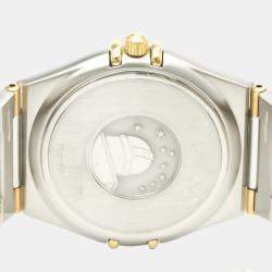 Omega Champagne 18K Yellow Gold And Stainless Steel Constellation 1312.10 Quartz Men's Wristwatch 34 mm