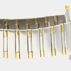 Omega Champagne 18K Yellow Gold And Stainless Steel Constellation 1312.10 Quartz Men's Wristwatch 34 mm