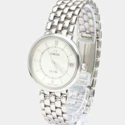 Omega Silver Stainless Steel De Ville Prestige Quartz 7514.31 Men's Wristwatch 32 mm