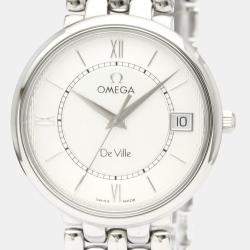 Omega Silver Stainless Steel De Ville Prestige Quartz 7514.31 Men's Wristwatch 32 mm