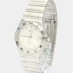 Omega Silver Stainless Steel Constellation Quartz 1512.30 Men's Wristwatch 33 mm