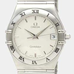 Omega Silver Stainless Steel Constellation Quartz 1512.30 Men's Wristwatch 33 mm
