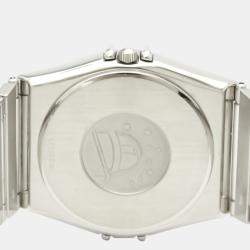 Pre Owned Omega Silver Stainless Steel Constellation Quartz 396.1070 Men's Wristwatch 33 mm