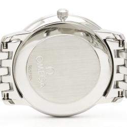 Omega Silver Stainless Steel Quartz De Ville Prestige 4510.30 Men's Wristwatch 34 mm