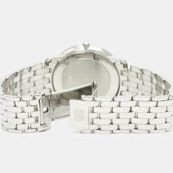 Omega Silver Stainless Steel Quartz De Ville Prestige 4510.30 Men's Wristwatch 34 mm
