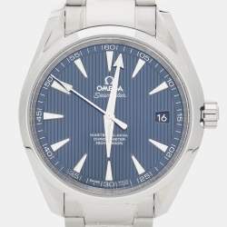 Pre Owned Omega Blue Stainless Steel Seamaster Aqua Terra 231.10.42.21.03.003 Men's Wristwatch 41.5 mm