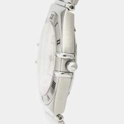 Pre Owned Omega Silver Stainless Steel Constellation 1512.30 Quartz Men's Wristwatch 33 mm