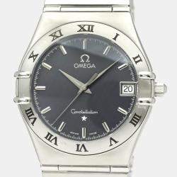 Pre Owned Omega Grey Stainless Steel Constellation 1512.40 Quartz Men's Wristwatch 33 mm