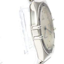 Omega Silver Stainless Steel Constellation 396.1070 Quartz Men's Wristwatch 33 mm