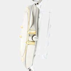 Pre Owned Omega Champagne 18K Yellow Gold And Stainless Steel Constellation 396.1070 Automatic Men's Wristwatch 33 mm