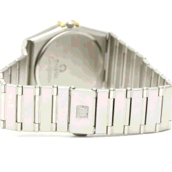 Pre Owned Omega Gold Stainless Steel Constellation 396.1070 Quartz Men's Wristwatch 33 mm