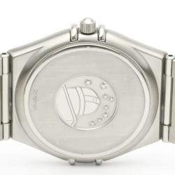 Pre Owned Omega Silver Stainless Steel Constellation 1512.30 Quartz Men's Wristwatch 33 mm