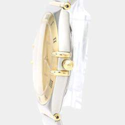 Pre Owned Omega Gold 18k Yellow Gold And Stainless Steel Constellation 1212.10 Quartz Men's Wristwatch 33 mm