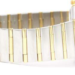 Pre Owned Omega Gold 18k Yellow Gold And Stainless Steel Constellation 1212.10 Quartz Men's Wristwatch 33 mm