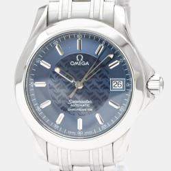 Omega Blue Stainless Steel Seamaster 2506.80 Automatic Men's Wristwatch 36 mm
