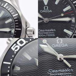 Pre Owned Omega Black Stainless Steel Seamaster Professional 2262.50 Quartz Men's Wristwatch 36 mm