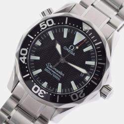 Pre Owned Omega Black Stainless Steel Seamaster Professional 2262.50 Quartz Men's Wristwatch 36 mm