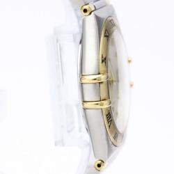 Pre Owned Omega Silver 18k Yellow Gold And Stainless Steel Constellation 1312.30 Quartz Men's Wristwatch 33 mm