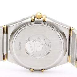 Pre Owned Omega Silver 18k Yellow Gold And Stainless Steel Constellation 1312.30 Quartz Men's Wristwatch 33 mm