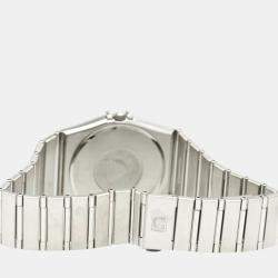 Pre Owned Omega Black Stainless Steel Constellation 396.1080 Quartz Men's Wristwatch 33 mm