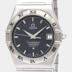 Pre Owned Omega Grey Stainless Steel Constellation 1502.40 Automatic Men's Wristwatch 35 mm