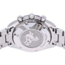 Pre Owned Omega Grey Stainless Steel Speedmaster Date 323.30.40.40.06.001 Automatic Men's Wristwatch 40 mm