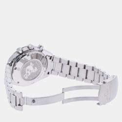 Pre Owned Omega Grey Stainless Steel Speedmaster Date 323.30.40.40.06.001 Automatic Men's Wristwatch 40 mm
