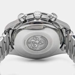 Pre Owned Omega White Stainless Steel Speedmaster 3511.20 Men's Wristwatch 39 mm