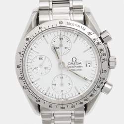 Pre Owned Omega White Stainless Steel Speedmaster 3511.20 Men's Wristwatch 39 mm