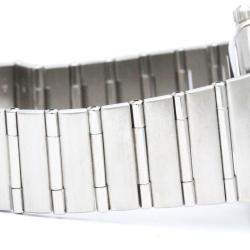 Pre Owned Omega Silver Diamonds Stainless Steel Constellation 1504.35 Automatic Men's Wristwatch 40 mm