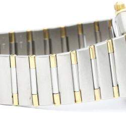 Pre Owned Omega Silver 18K Yellow Gold And Stainless Steel Constellation 1302.30 Men's Wristwatch 36 mm