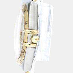 Pre Owned Omega Silver 18K Yellow Gold And Stainless Steel Constellation 1302.30 Men's Wristwatch 36 mm