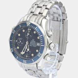 Pre Owned Omega Blue Stainless Steel Seamaster 300M 2599.80 Men's Wristwatch 42 mm