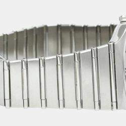 Omega Silver Stainless Steel Constellation 396.1070 Quartz Men's Wristwatch 35 mm