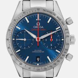 Omega Blue Stainless Steel Speedmaster 331.10.42.51.03.001 Automatic Men's Wristwatch 41.5 mm