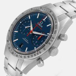 Omega Blue Stainless Steel Speedmaster 331.10.42.51.03.001 Automatic Men's Wristwatch 41.5 mm