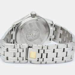 Omega Blue Stainless Steel Seamaster 2511.81 Quartz Men's Wristwatch 36 mm