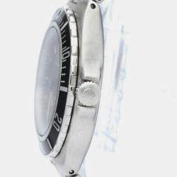 Omega Black Stainless Steel Seamaster Professional 396.1052 Quartz Men's Wristwatch 36 mm