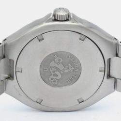 Omega Black Stainless Steel Seamaster Professional 396.1052 Quartz Men's Wristwatch 36 mm