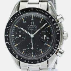 Omega Black Stainless Steel Speedmaster 3510.50 Automatic Men's Wristwatch 39 mm