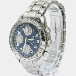 Omega Blue Stainless Steel Speedmaster 3523.81 Automatic Men's Wristwatch 39 mm