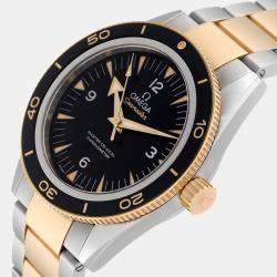 Omega Black Stainless Steel Seamaster 233.20.41.21.01.002 Automatic Men's Wristwatch 41 mm