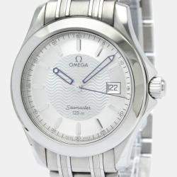 Omega Silver Stainless Steel Seamaster 2511.31 Quartz Men's Wristwatch 36 mm